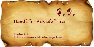 Havér Viktória névjegykártya